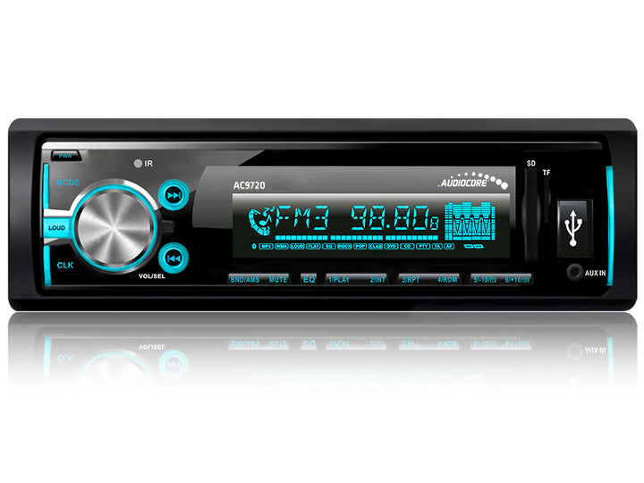 Autorádio Audiocore AC9720 Stereo MP3 / WMA / USB / RDS / SD ISO Bluetooth, vícebarevný displej