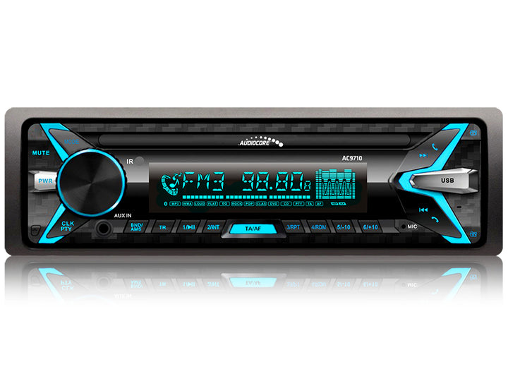 Autorádio Audiocore AC9710  Stereo MP3 / WMA / USB / RDS / SD Odejmovaný panel ISO Multicolor Bluetooth