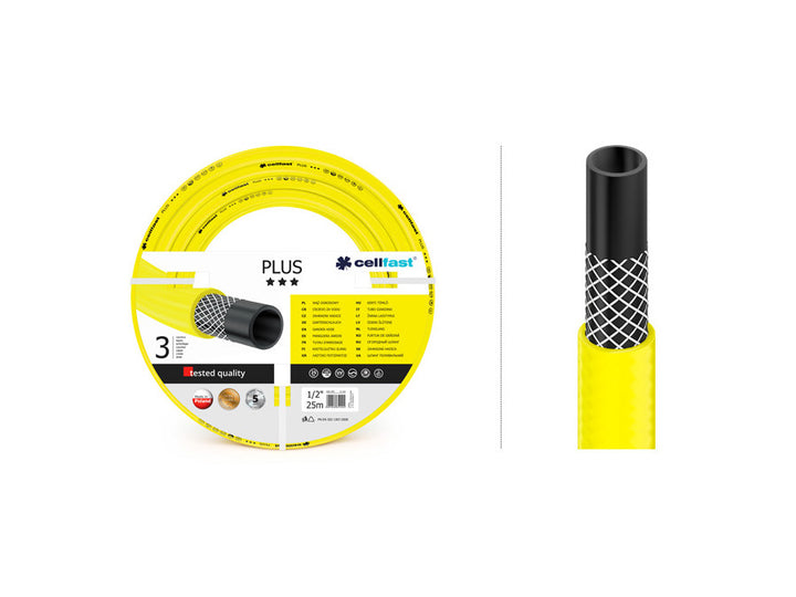 Třívrstvá zahradní hadice Cellfast Plus 3/4" pro vysoké zatížení 25m