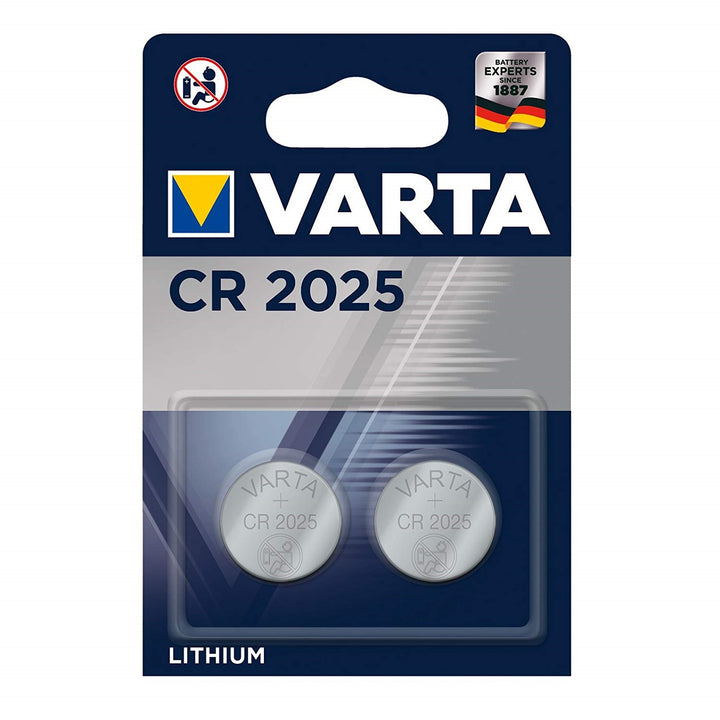 Lithiové baterie 2x Varta CR 2025, vysoká kvalita, 3V
