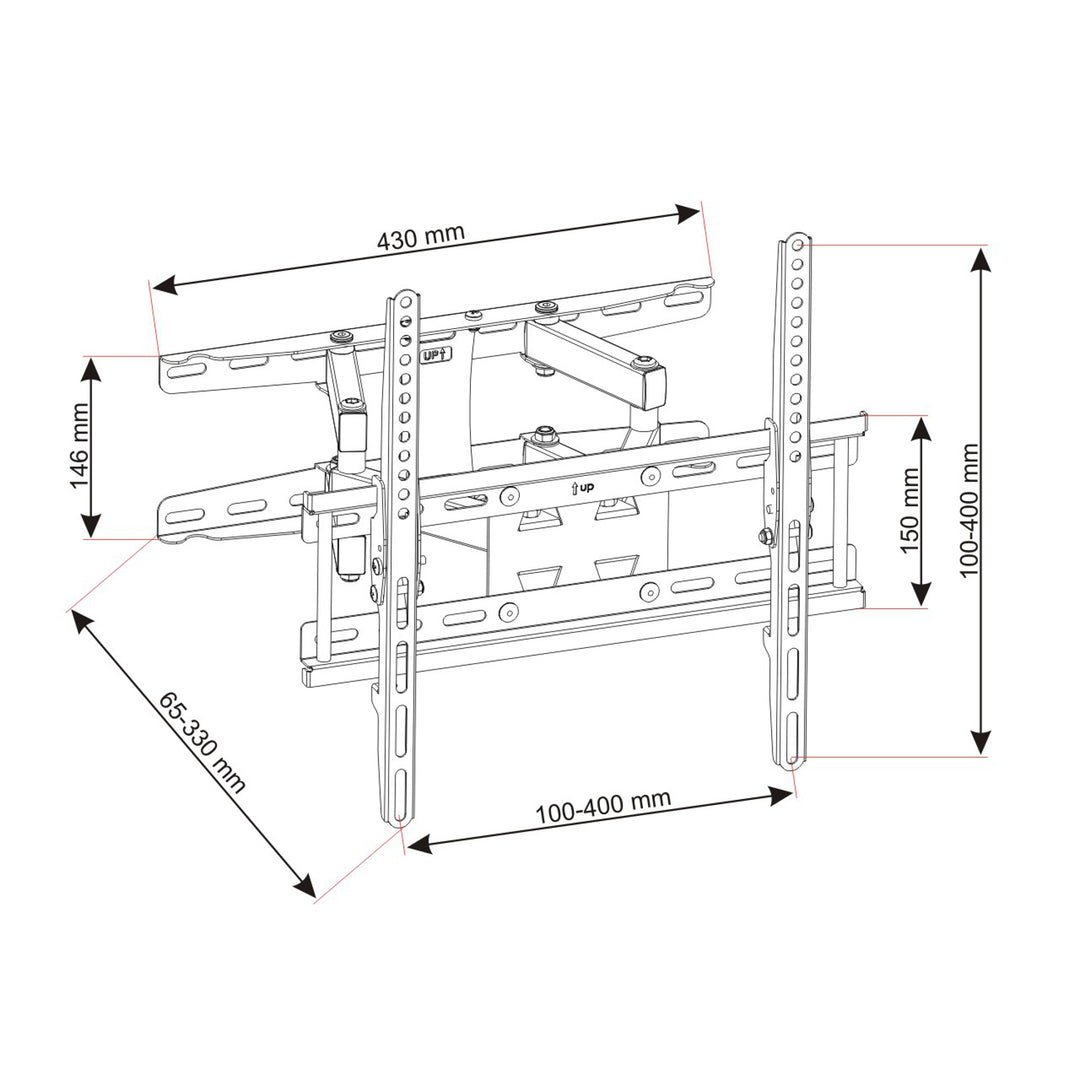 Držák pro LCD TV / LED 23'' - 60'' 45 kg nastavení vertikální a horizontální AR-50 ART