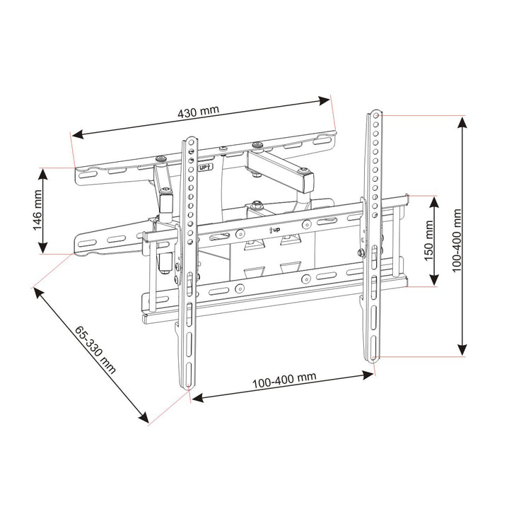 Držák pro LCD TV / LED 23'' - 60'' 45 kg nastavení vertikální a horizontální AR-50 ART