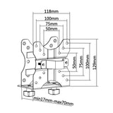 Univerzální držák pro minipočítače Maclean MC-720 černé  5 kg pro NUC MAC  mini CPU