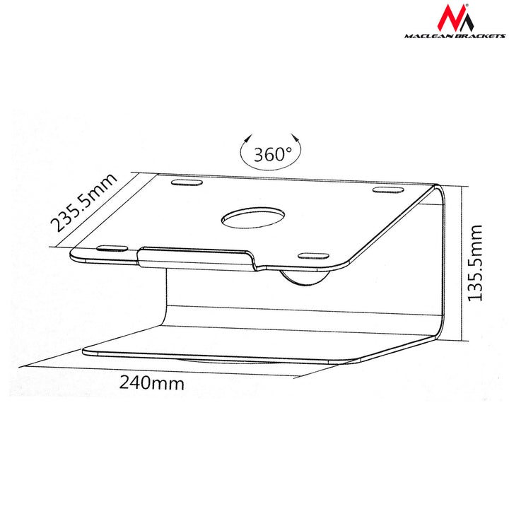 STOJAN STANICE PRO LAPTOP MC-730 360  HLINÍK kvalitní