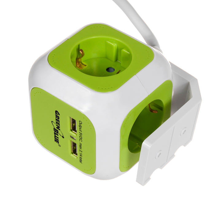 GreenBlue MagicCube 4x zásuvky 2x USB připojení 1.4m (Německo)