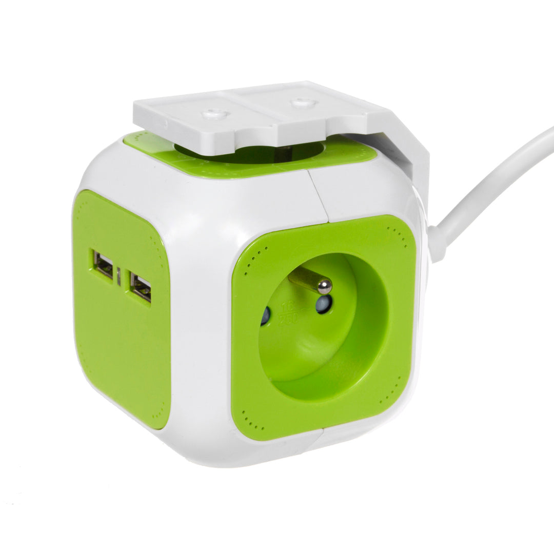 4-pólový proudový konektor MagicCube, 2 vstupy USB 1,4m GreenBlue GB118