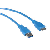 Kabel USB 3.0 0,5 m AM-microBM modrý Maclean MCTV-586