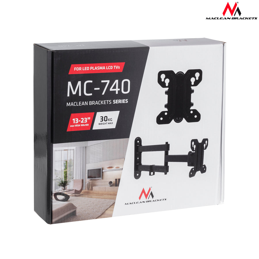 Držák pro televizor 13''-23'' 30kg max. VESA 100x100 Maclean MC-740