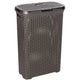 Koš na prádlo Curver, ažurový design, 40 l, tmavě hnědý, Natural Style