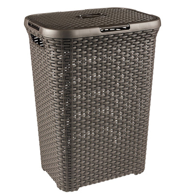 Koš na pradlo Curver Natural Style 60l tmavě hnědý velká kapacita
