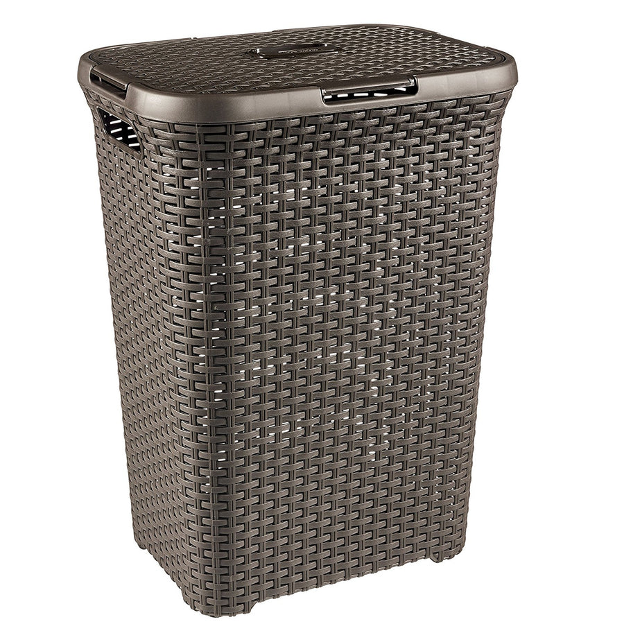 Koš na pradlo Curver Natural Style 60l tmavě hnědý velká kapacita