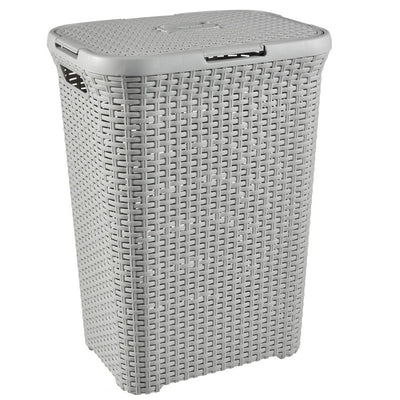 Curver koš na prádlo, prolamovaná konstrukce, 60 l, světle šedý, Natural Style