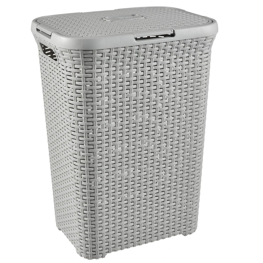 Curver koš na prádlo, prolamovaná konstrukce, 60 l, světle šedý, Natural Style