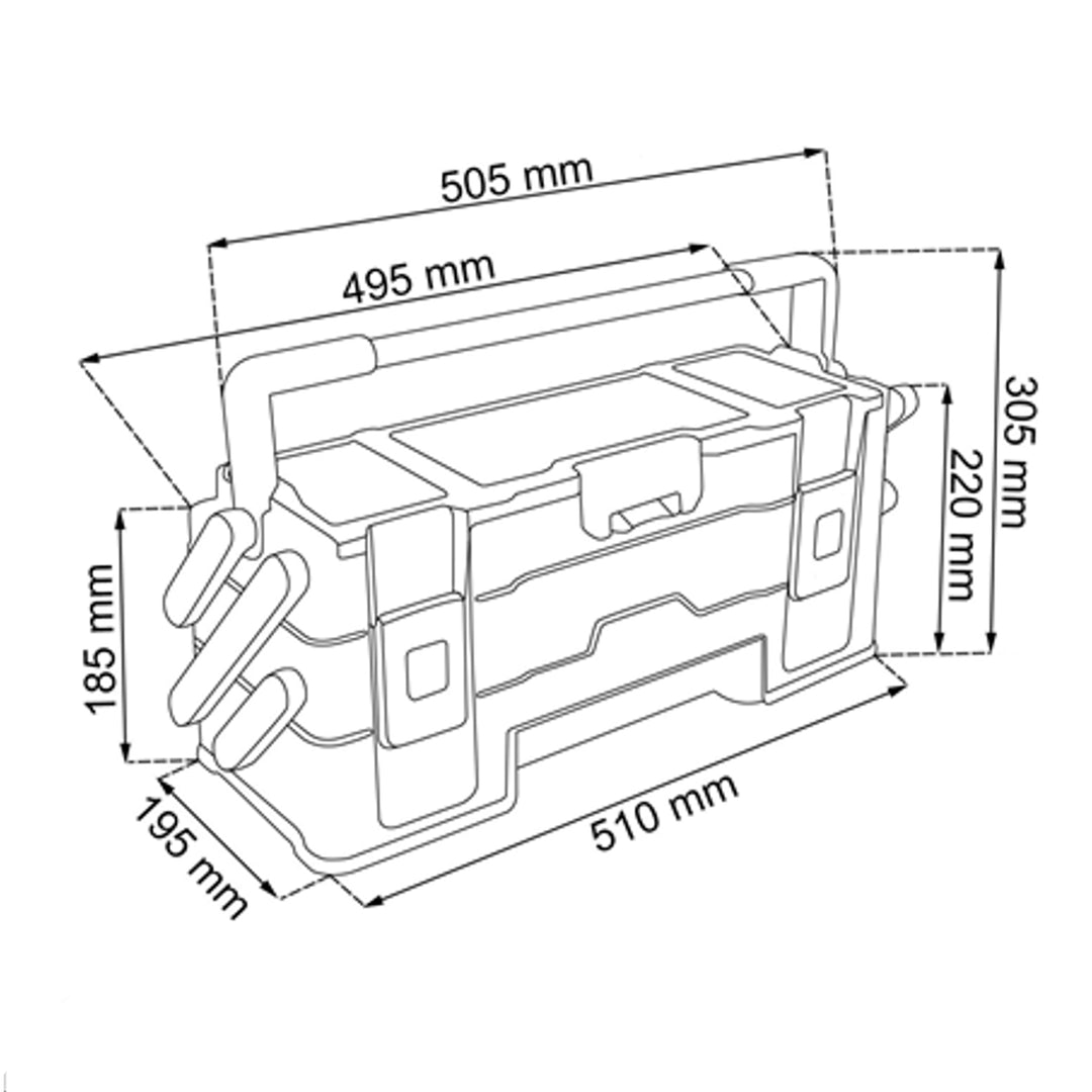 Box na nářadí 53x20x23 cm se třemi podlažími Keter