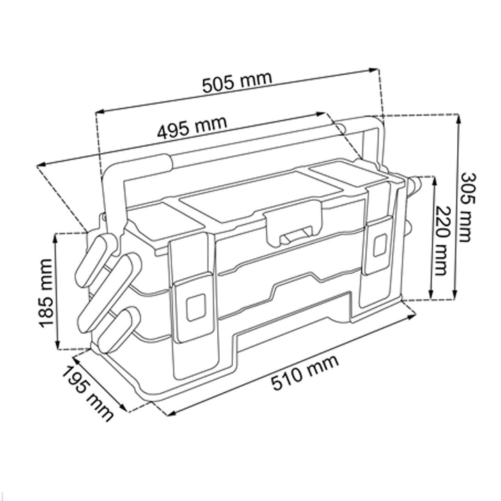 Box na nářadí 53x20x23 cm se třemi podlažími Keter