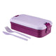Snídaňový kontejner s příbory Curver Lunch & Go purple
