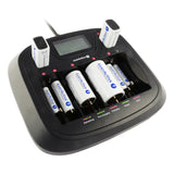 AA AAA CD 9V Professional 8kanálová nabíječka everActive NC-900U