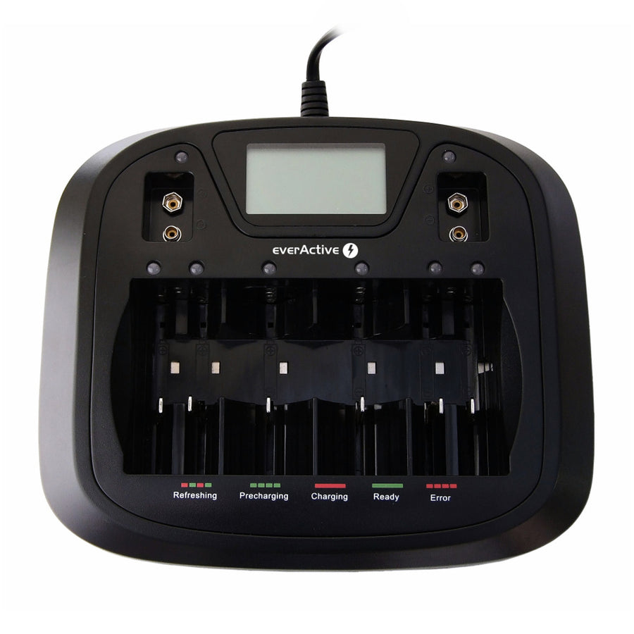 AA AAA CD 9V Professional 8kanálová nabíječka everActive NC-900U