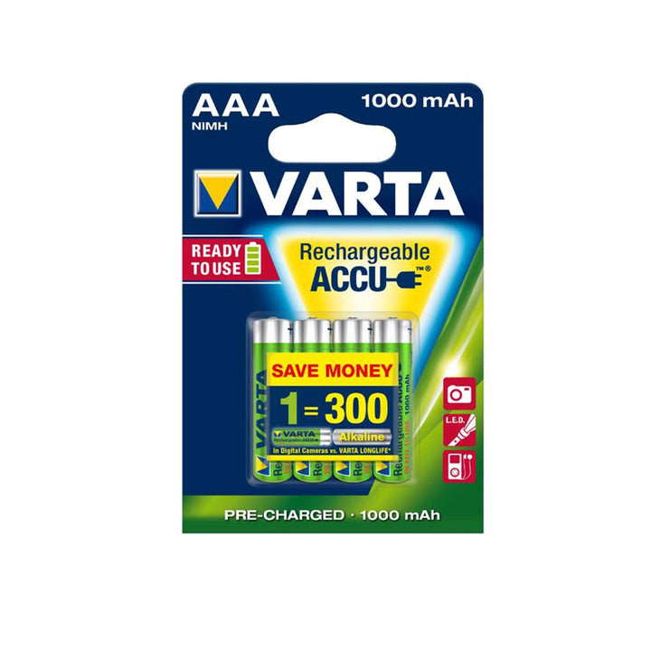 4x baterie Varta Ready2use R3 / AAA 1000mAh s velmi dobrou životností