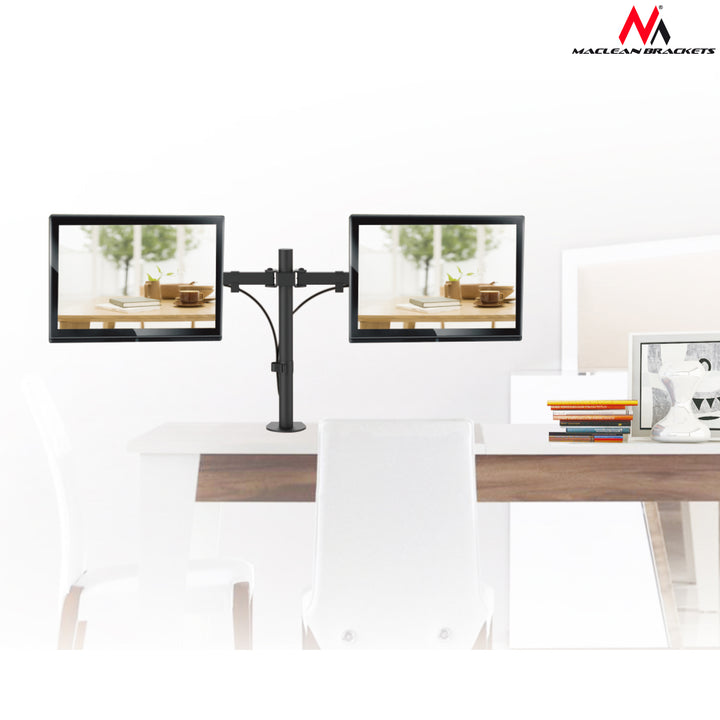 Dvojitý držák pro LCD monitory Maclean MC-754 13''-32'' max 8 kg VESA 75x75 a 100x100
