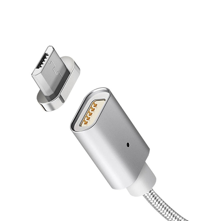 Magnetický micro USB kabel stříbrný Maclean MCE160