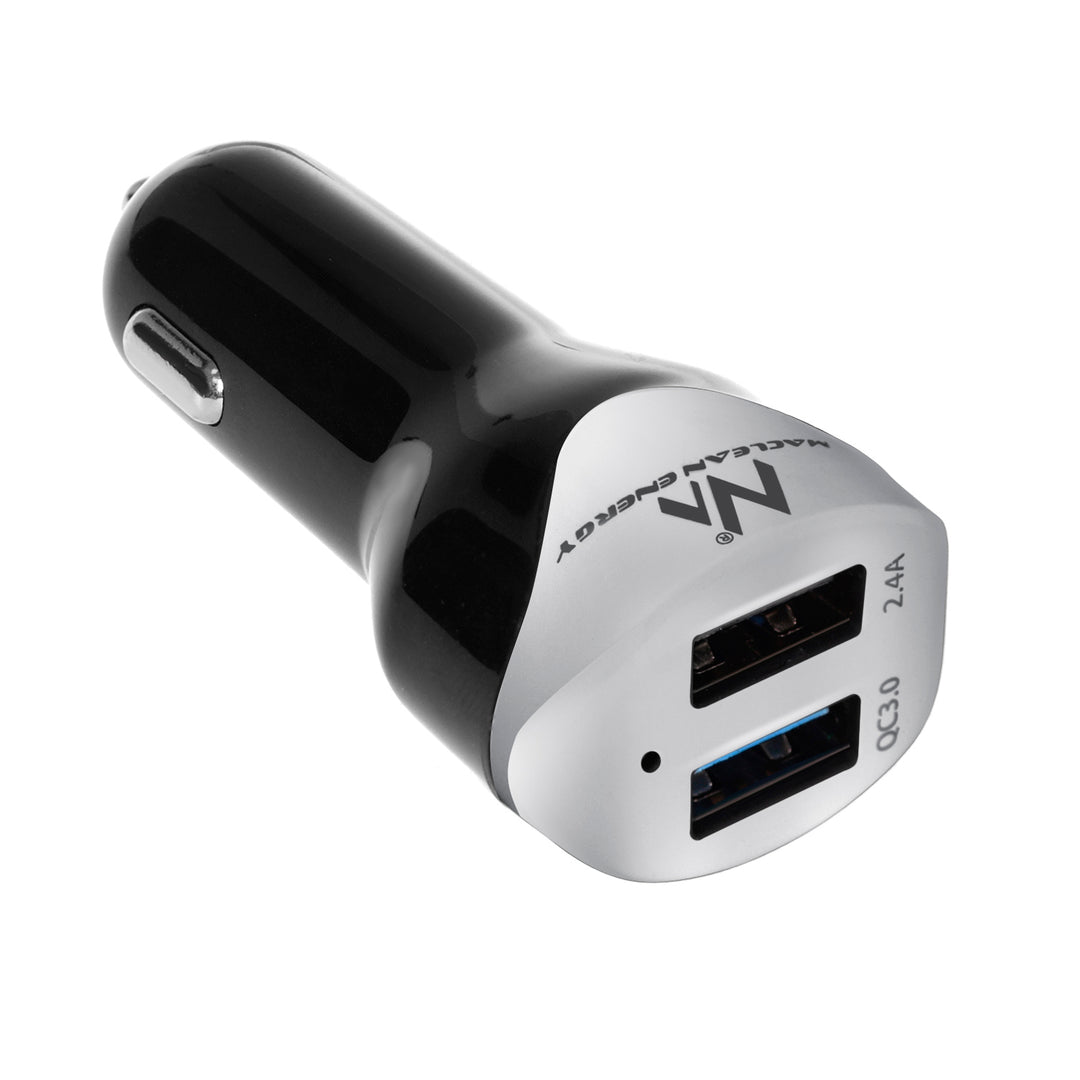 Nabíječka do auta 2xUSB Maclean Energy MCE157 Qualcomm Quick Charge QC 3.0 plus kabel 1,5 m