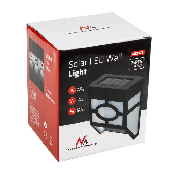 Maclean Solární lampa LED zahradní - 2 ks Maclean Energy MCE171 2 kusy v balení