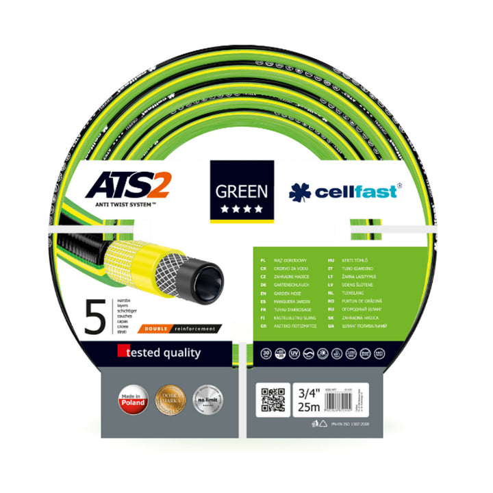 Zahradní hadice 3/4'' 25m Cellfast Green ATS2 5 vrstev