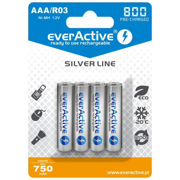 Vysoce kvalitní baterie R03 / AAA 800 mAh EverActive