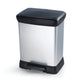 Stříbrný kovový Curver Deco Bin 30L 203278