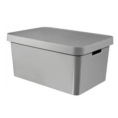 Curver 233941 Úložný box s víkem Infinity 45L šedý s držadly