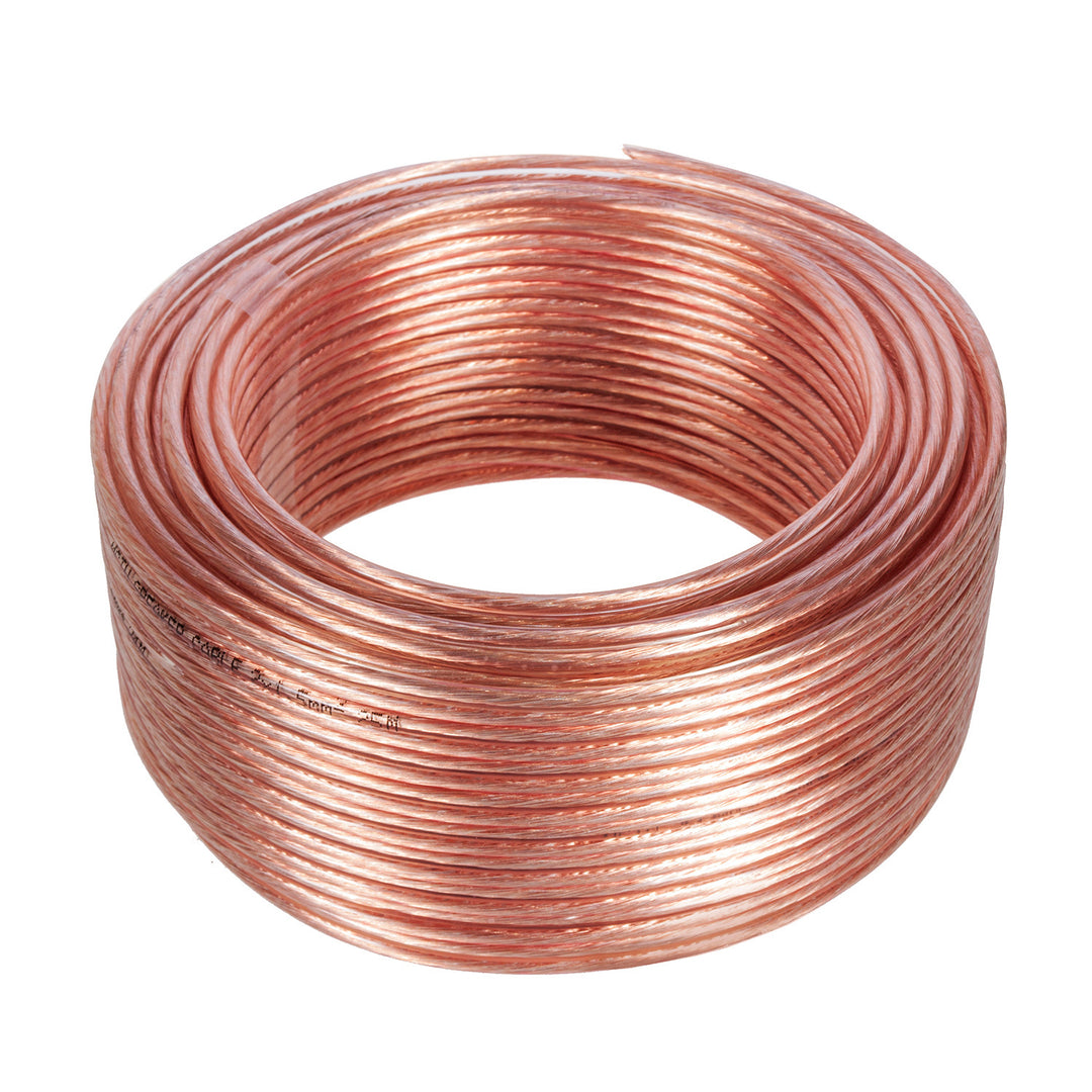 Reproduktorový kabel Maclean MCTV-511 2 * 1,5mm2 / 48 * 0.20CCA 3,5 * 7,0mm CLEAR PVC 50m