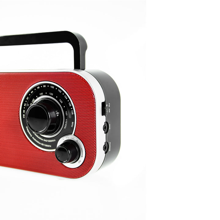 Malé retro AM/FM přenosné rádio CR1140 Camry červené
