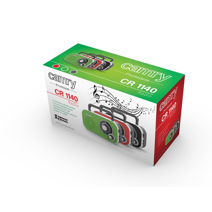 Malé retro AM/FM přenosné rádio CR1140 Camry červené