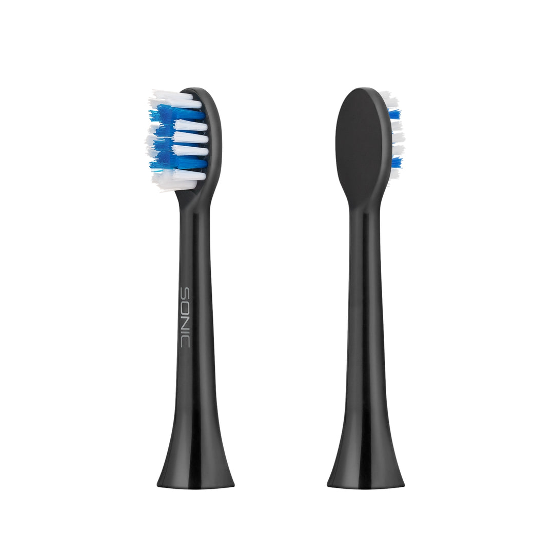 Hlavice tvrdého zubního kartáčku TEESA SONIC BLACK - 2 kusy