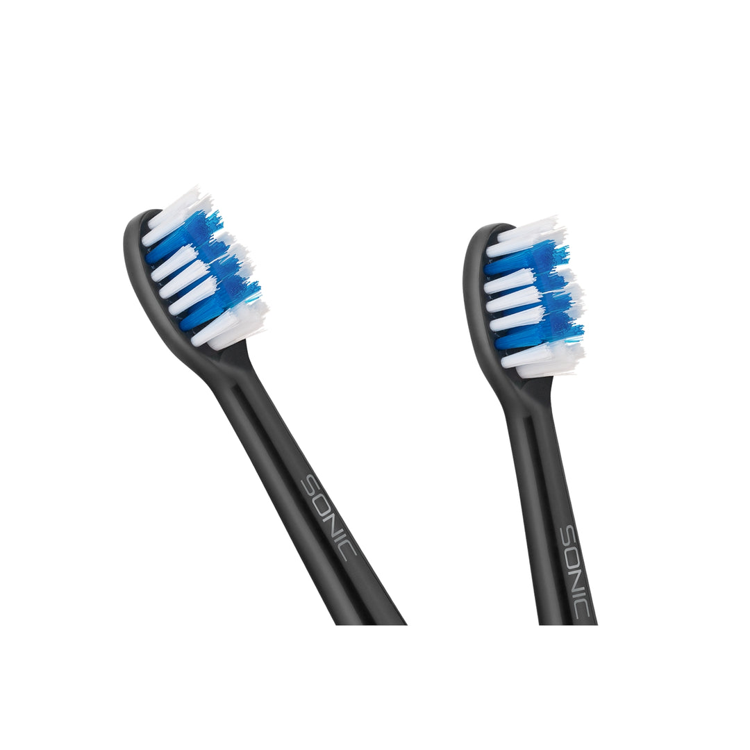 Hlavice tvrdého zubního kartáčku TEESA SONIC BLACK - 2 kusy