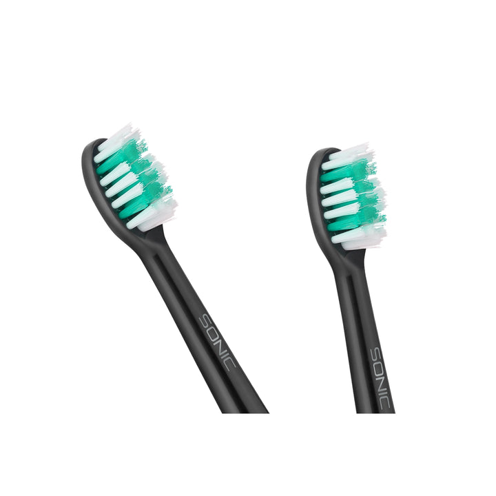 Hlavice tvrdého zubního kartáčku TEESA SONIC BLACK - 2 kusy