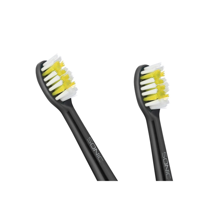 Hlavice tvrdého zubního kartáčku TEESA SONIC BLACK - 2 kusy