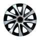 15" NRM DRIFT Extra stříbrno-černé univerzální kryty nábojů 4 kusy