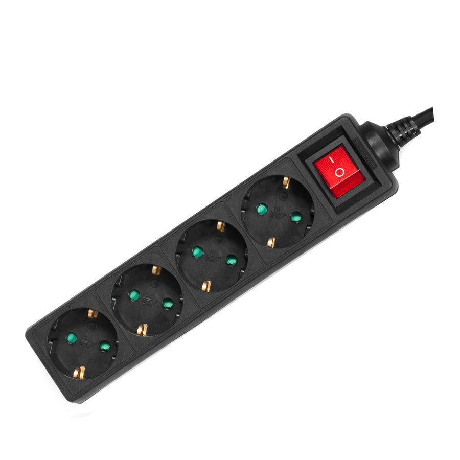 Prodlužovací kabel Extension 4 zásuvky  3 m  německý typ  Maclean MCE196G 3500W