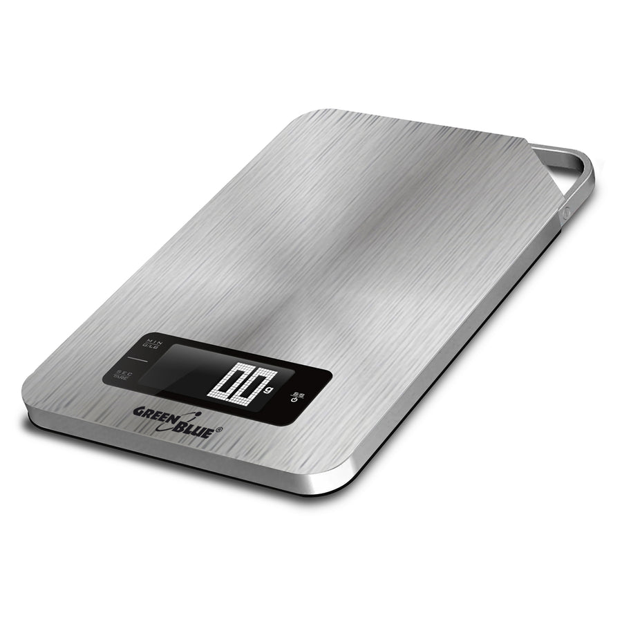 Digitální kuchyňská váha GreenBlue GB170 z nerezové oceli s funkcí dovažování a časovače až do 5 kg
