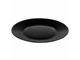 Černý kulatý plochý talíř 25 cm Harena Noir Luminarc