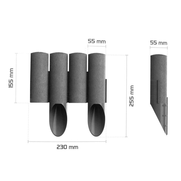 Zahradní palisáda Cellfast 34-044 2,3 m - šedá barva