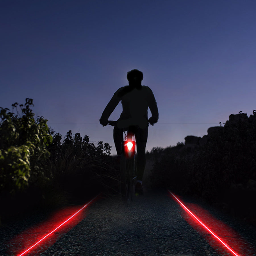 Maclean Energy MCE208 5x LED světlo na kolo s laserovým obrysem 7 režimů