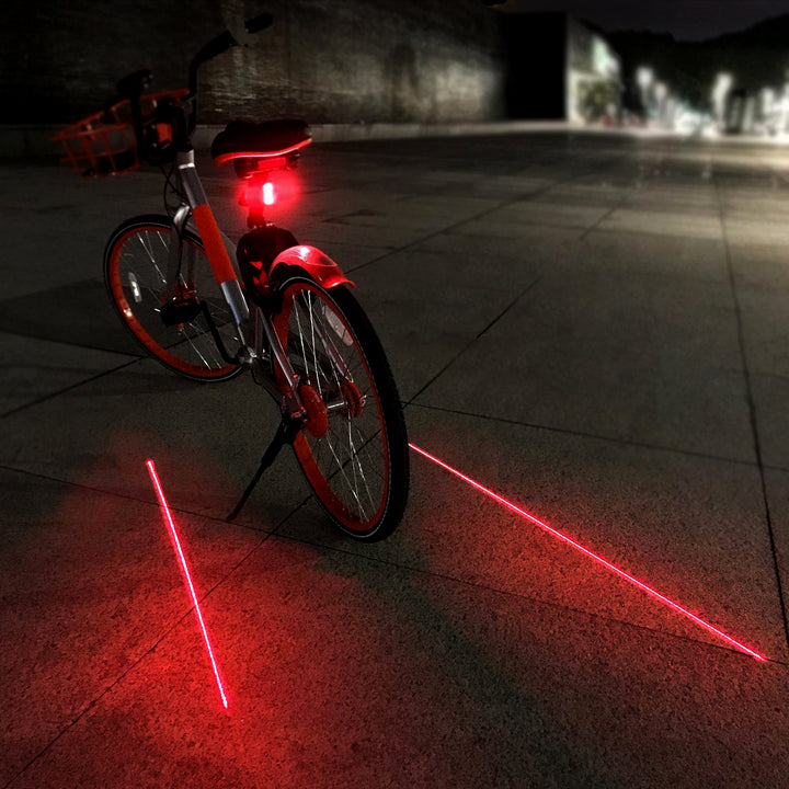 Maclean Energy MCE208 5x LED světlo na kolo s laserovým obrysem 7 režimů