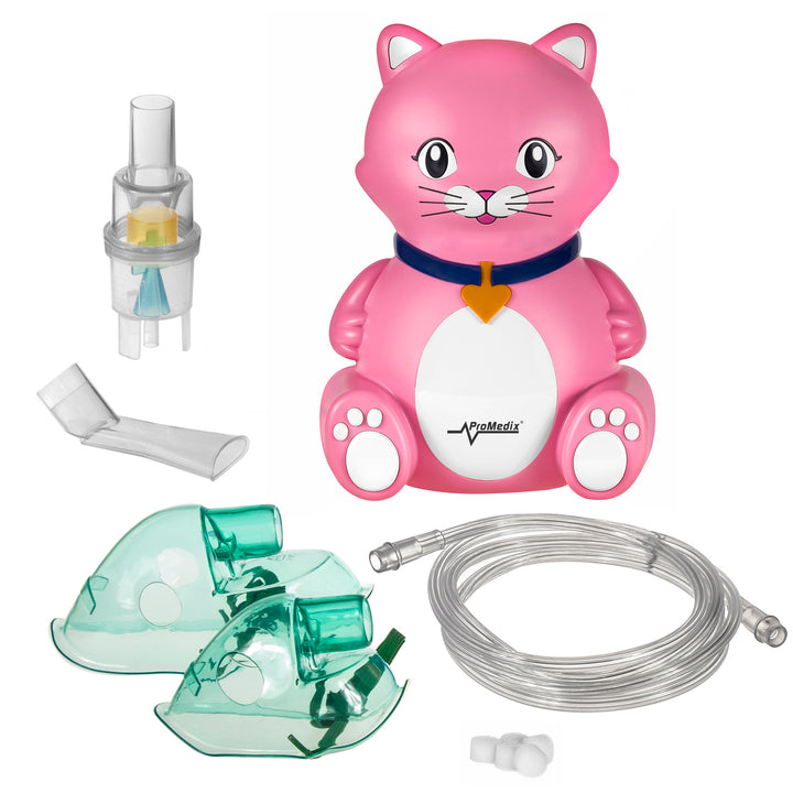 Dětský inhalátor Promedix PR-816 kočka, sada masky, filtry