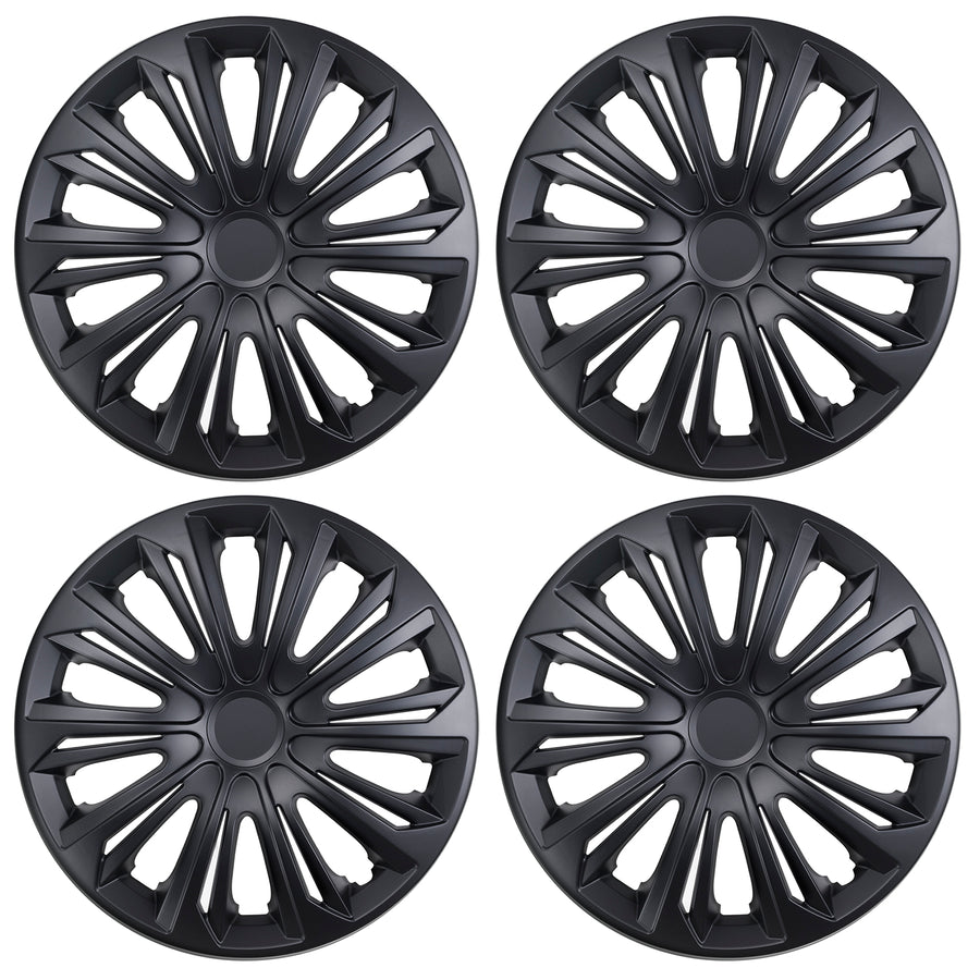 15" NRM STRONG černé matné univerzální kryty nábojů 4 kusy