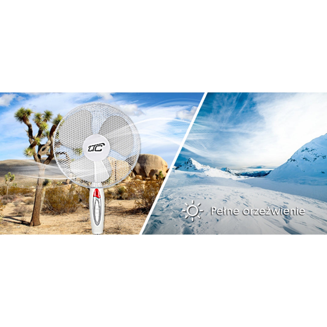 Stojící ventilátor LTC WT01 40W, 16 " bílý, velmí tichý a silný