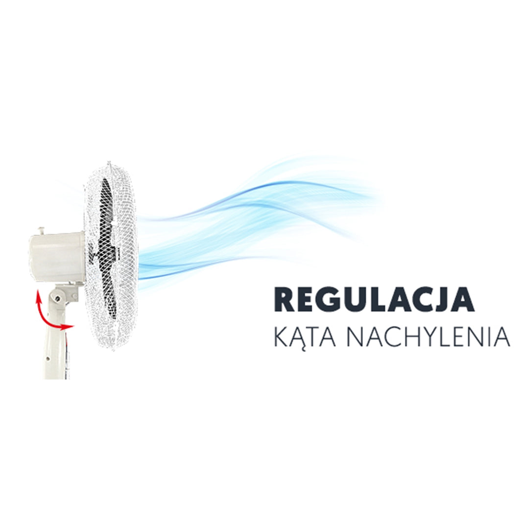 Stojící ventilátor LTC WT01 40W, 16 " bílý, velmí tichý a silný