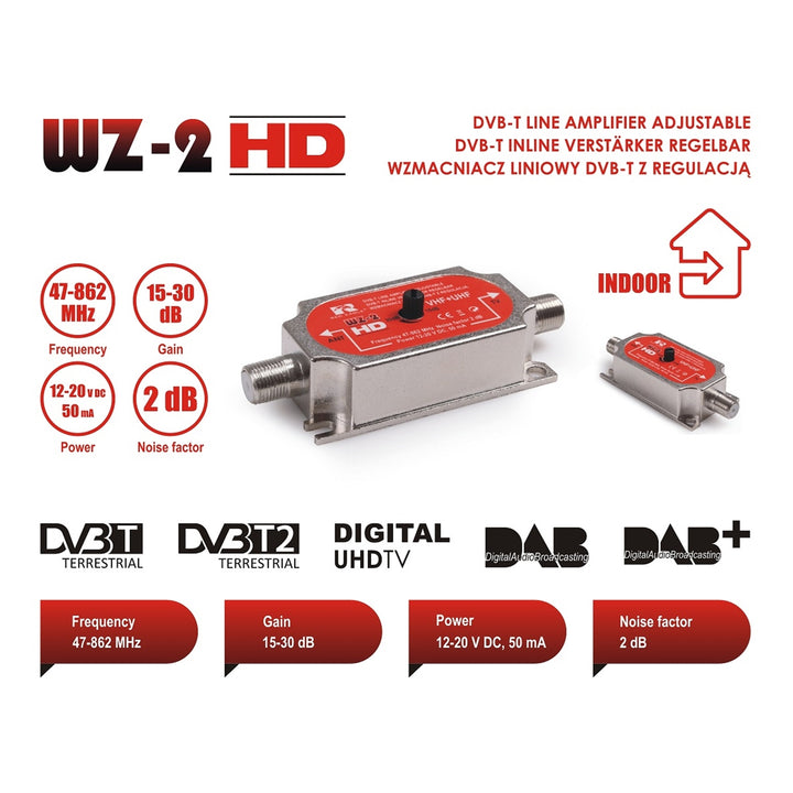 Red Eagle WZ-2 nastavitelný lineární anténní zesilovač